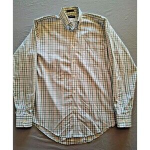 Lands' End No Iron Pinpoint Oxford Button Down Long Sleeve Shirt Medium 15-15.5